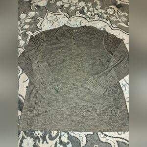 Haggar Mens Brown Long Sleeve Shirt XL  #M